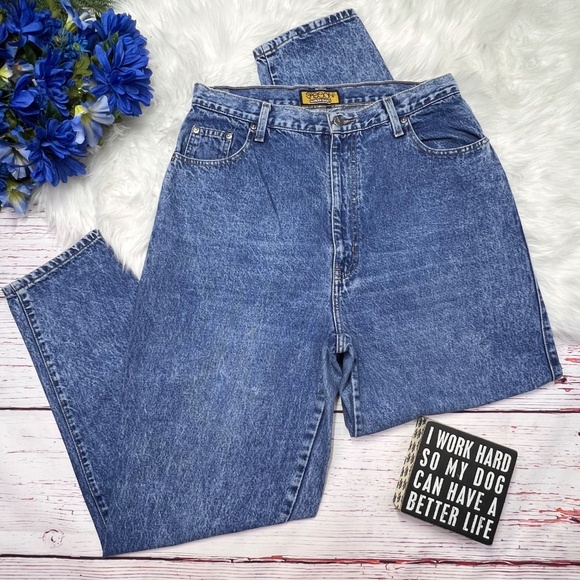 👖|•SASSON•| Vintage Super High Rise Tapered Leg Jeans W31 L30👖 - Picture 2 of 7